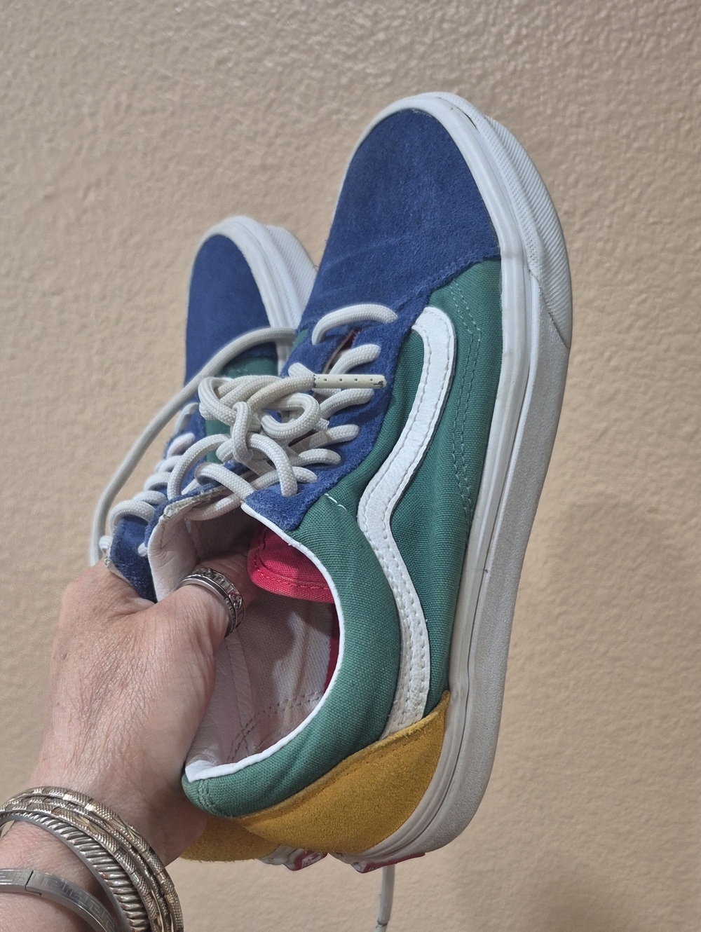 Vans Kids Old Skool Sneakers - Blue, Green, Yellow, Pink, White